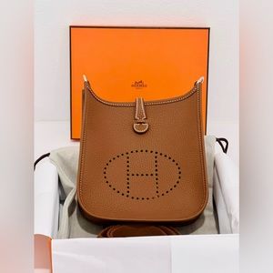 Brand New Hermes Evelyne 16 Amazone in Gold with Palladium Hardware. TPM
